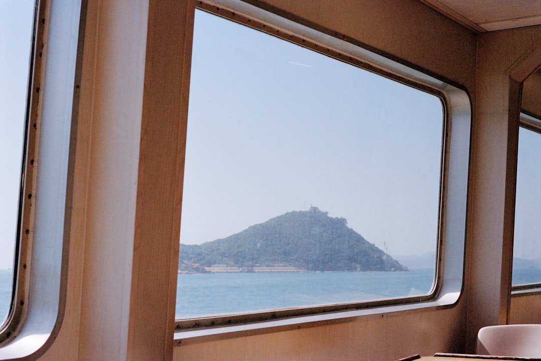 Yacht interior with a sea view