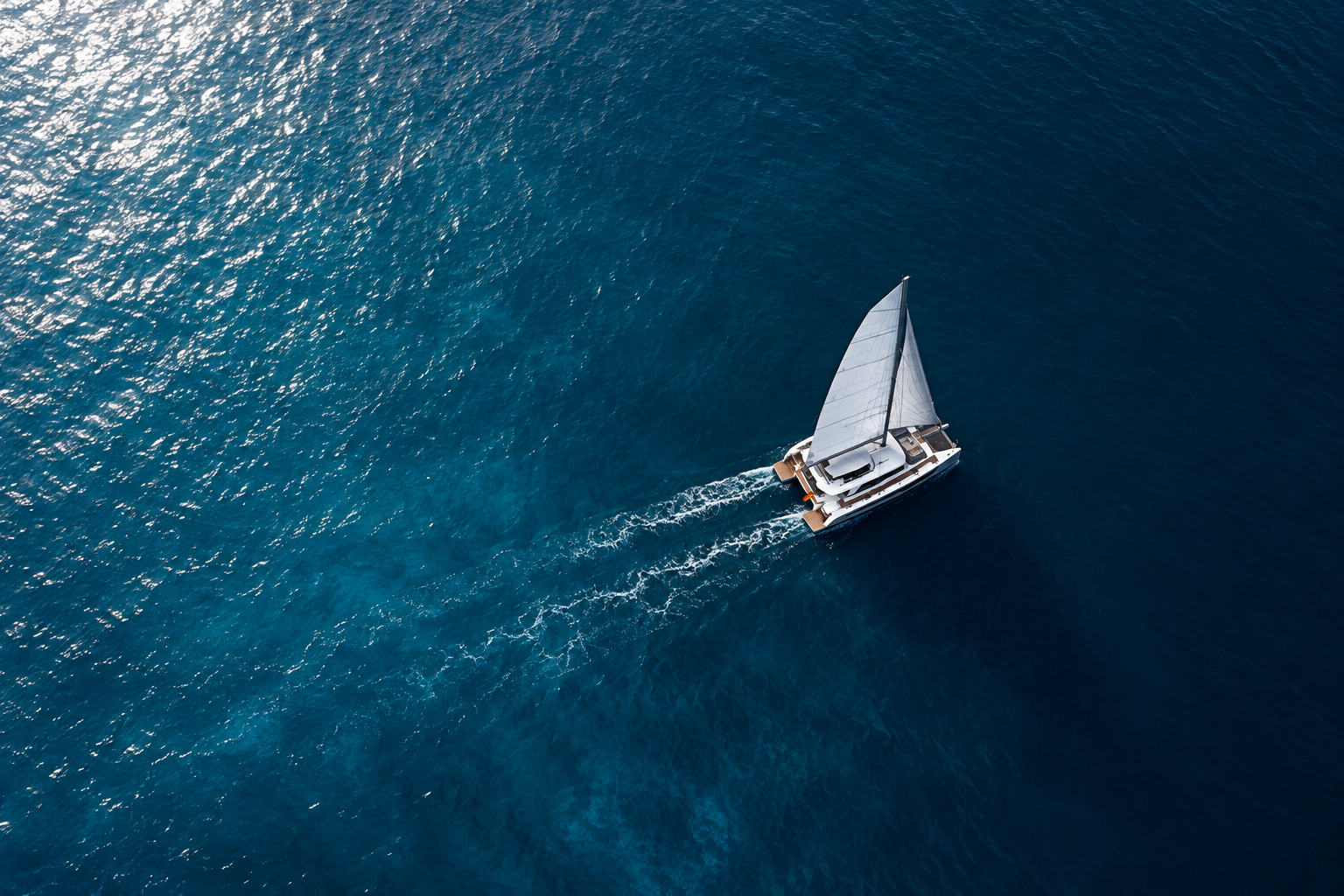 MONTARIN Sailing 55 catamaran sailing across open sea